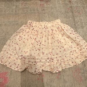 Zara Cream Floral A-Line Skirt